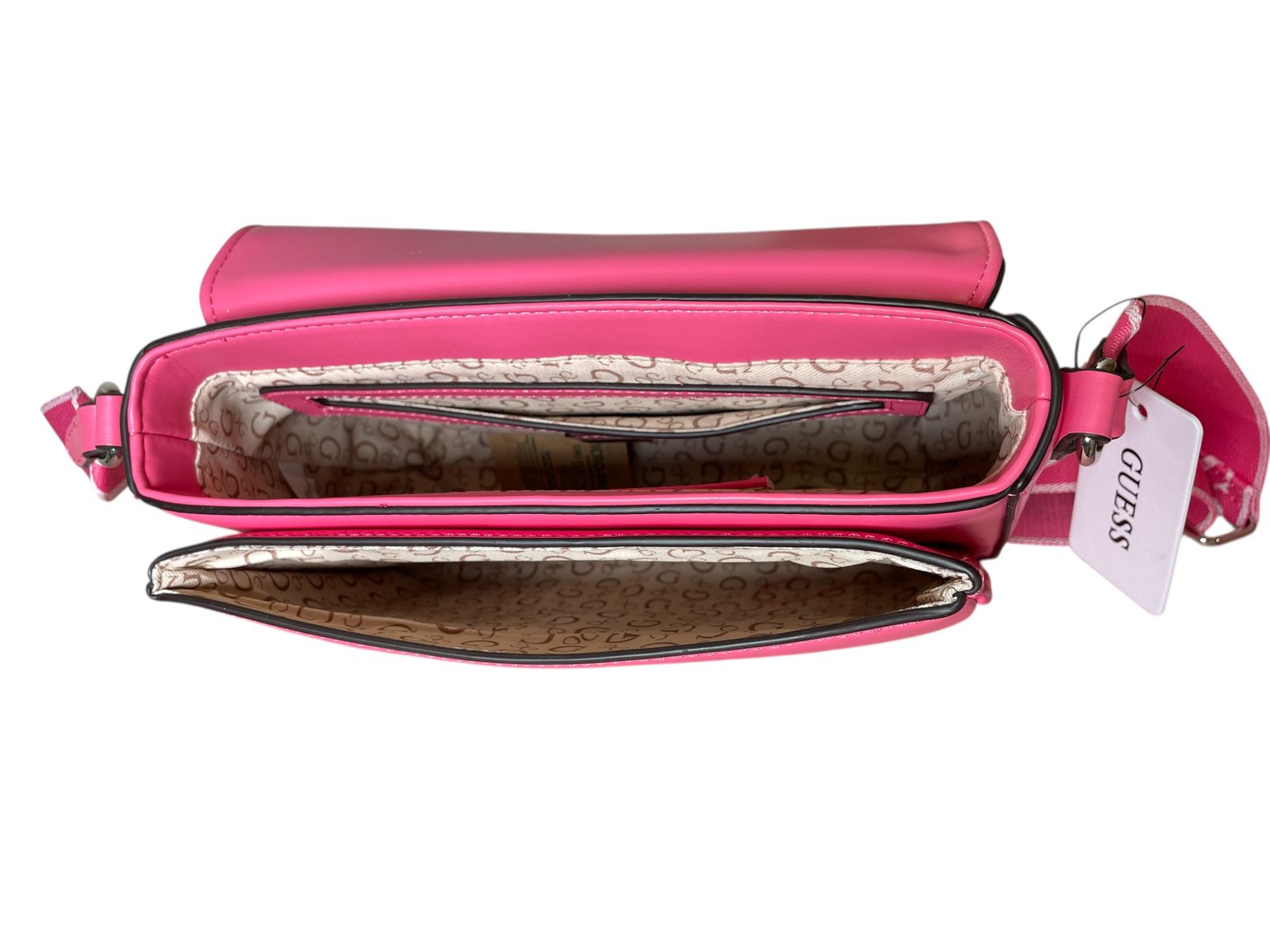 Bolsa GUESS Crossbody Fucsia con Logo Grande | Original de USA